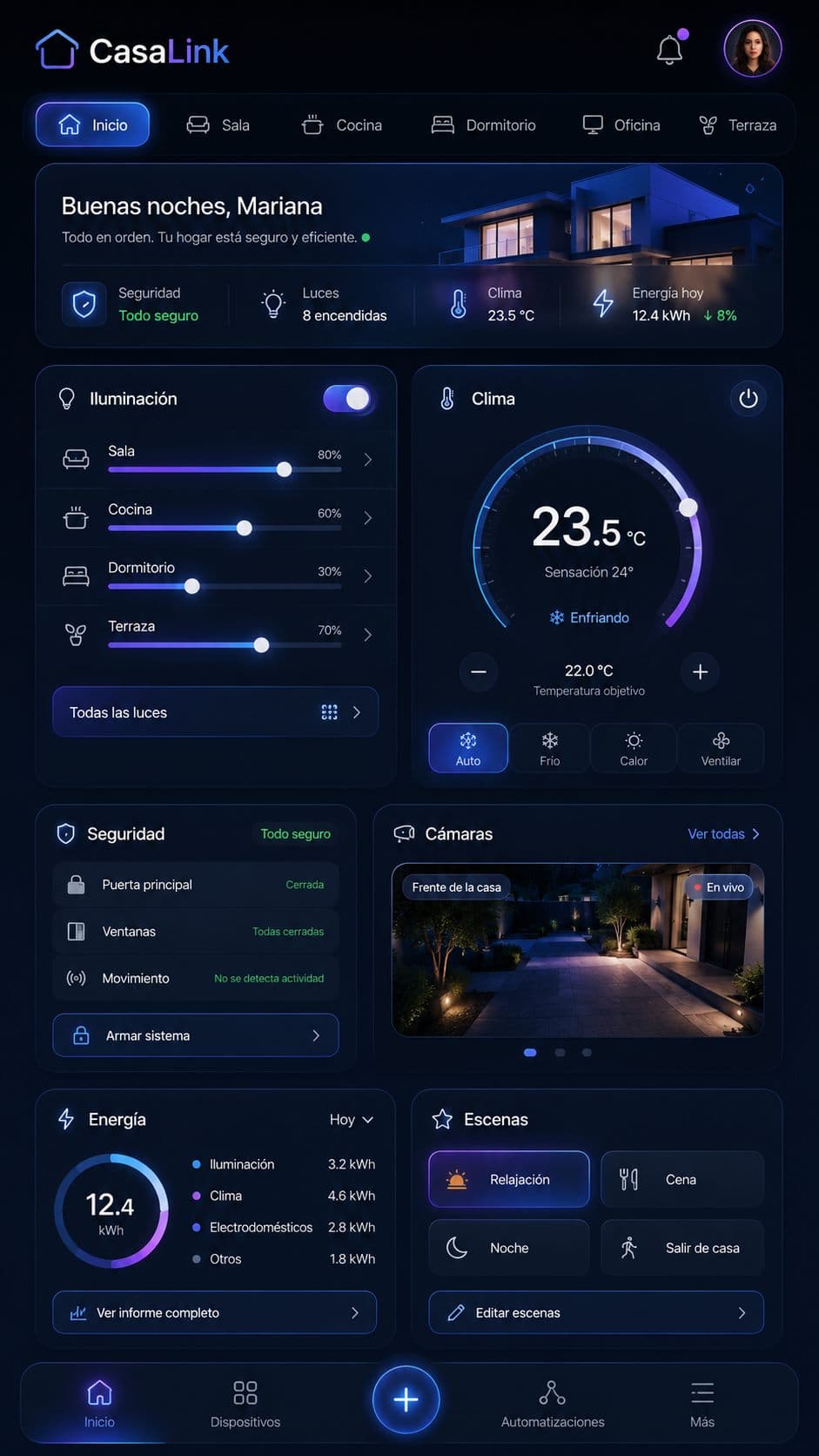 IoT dashboard app