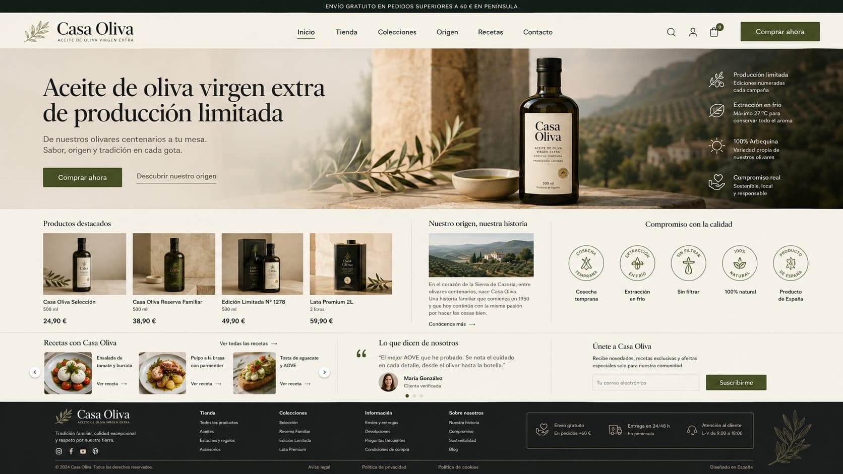Olive oil shop