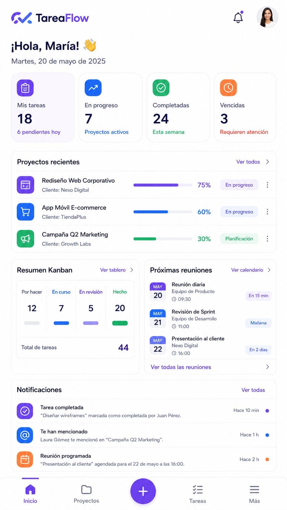 Project management app