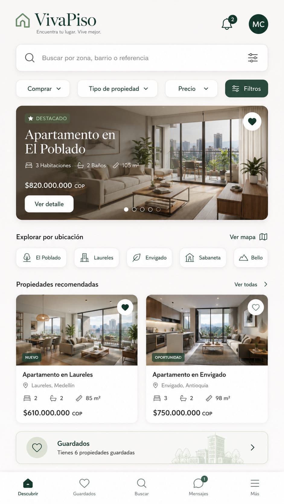 Property rentals app