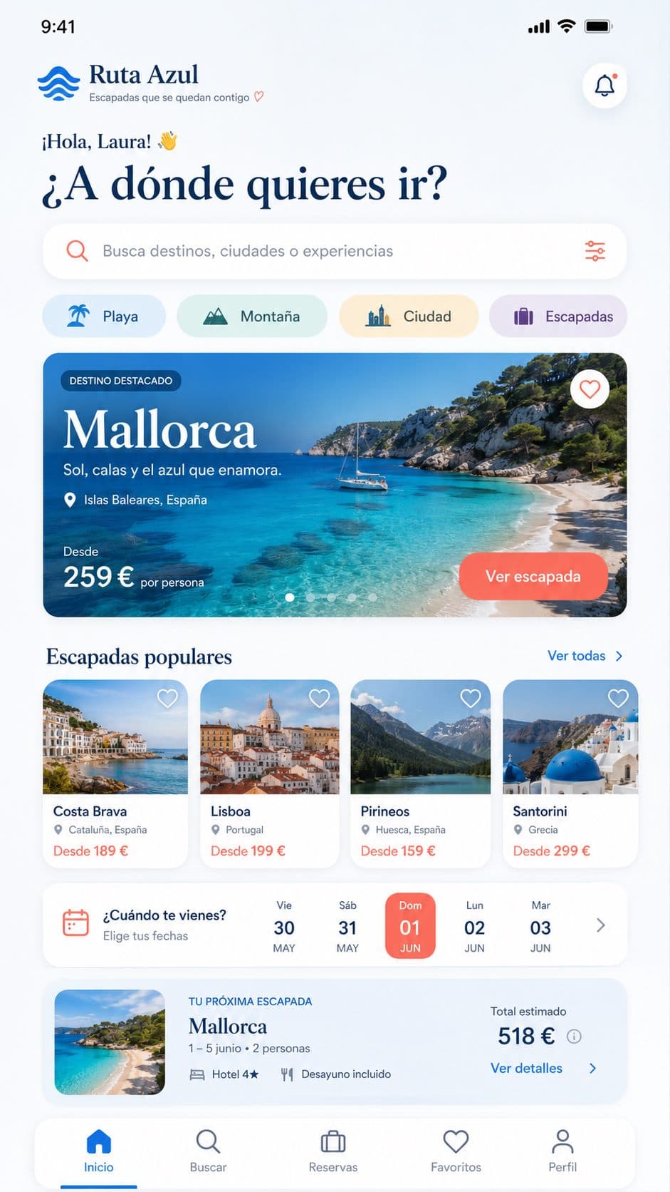 Travel booking app